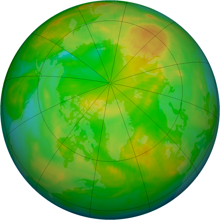 Arctic ozone map for 19 May 1993